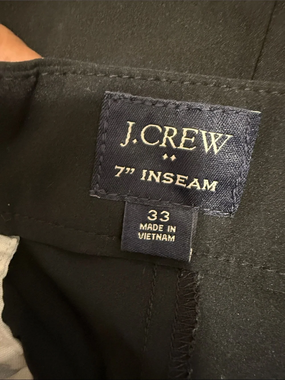 J. Crew Men's Black Flat-Front Chino Shorts